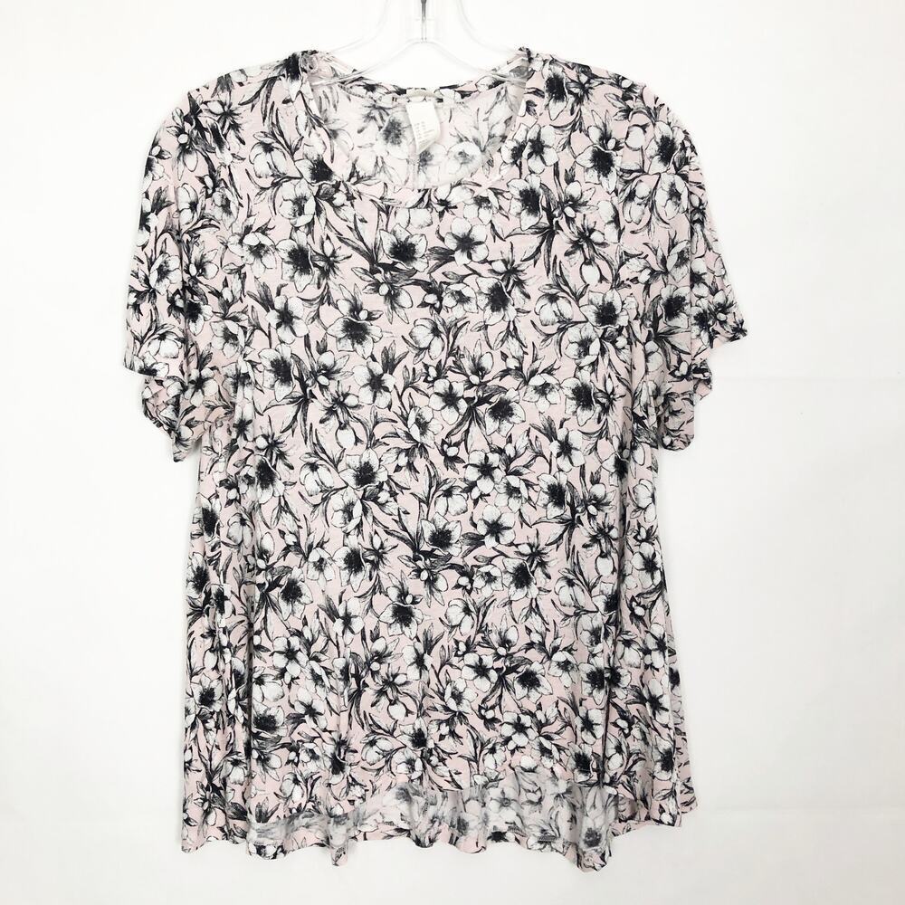 H&M Top Womens XS Floral Fairy Cottagecore Minimalist Casual Girl Lightweight